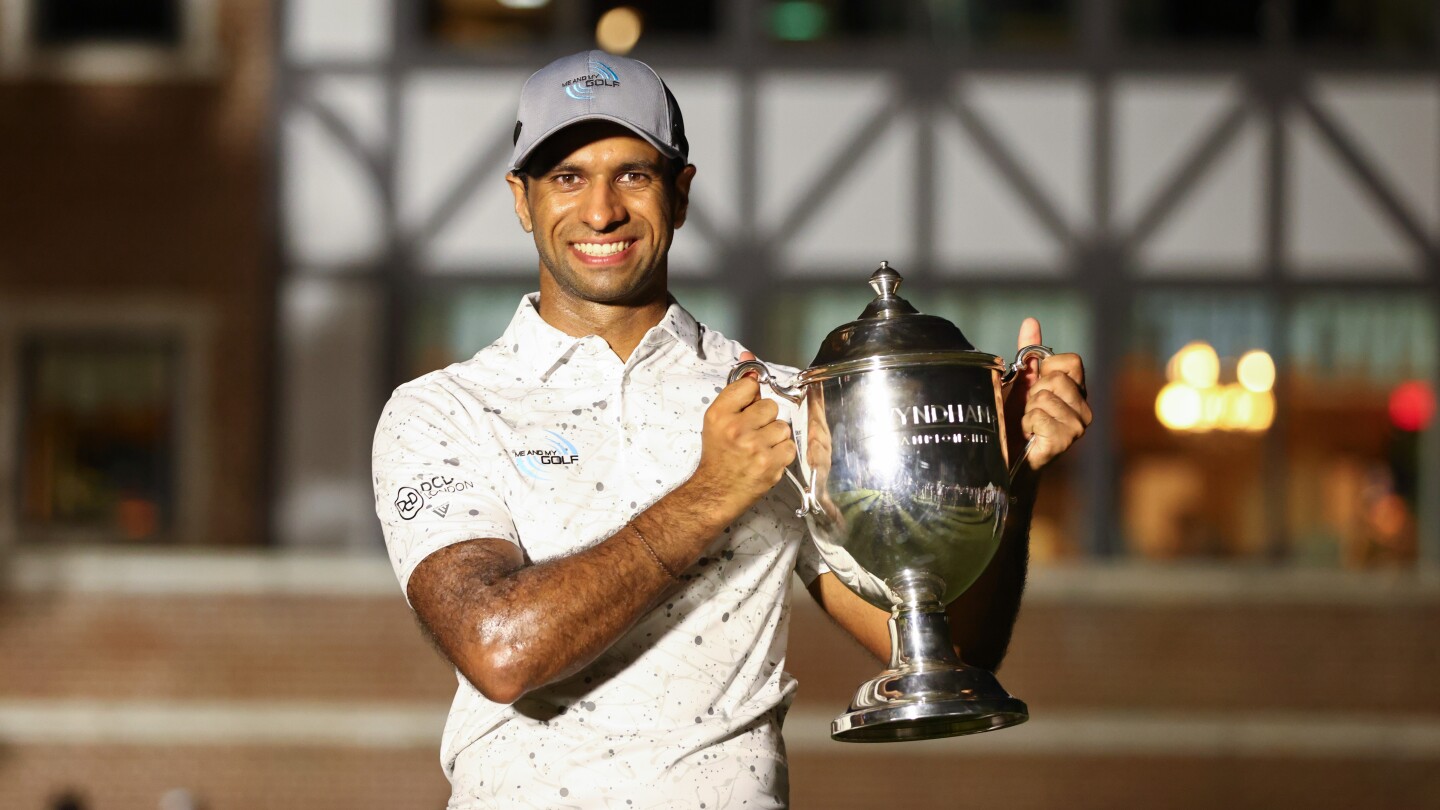 Aaron Rai wins first PGA Tour event as Max Greyserman implodes late at Wyndham Championship