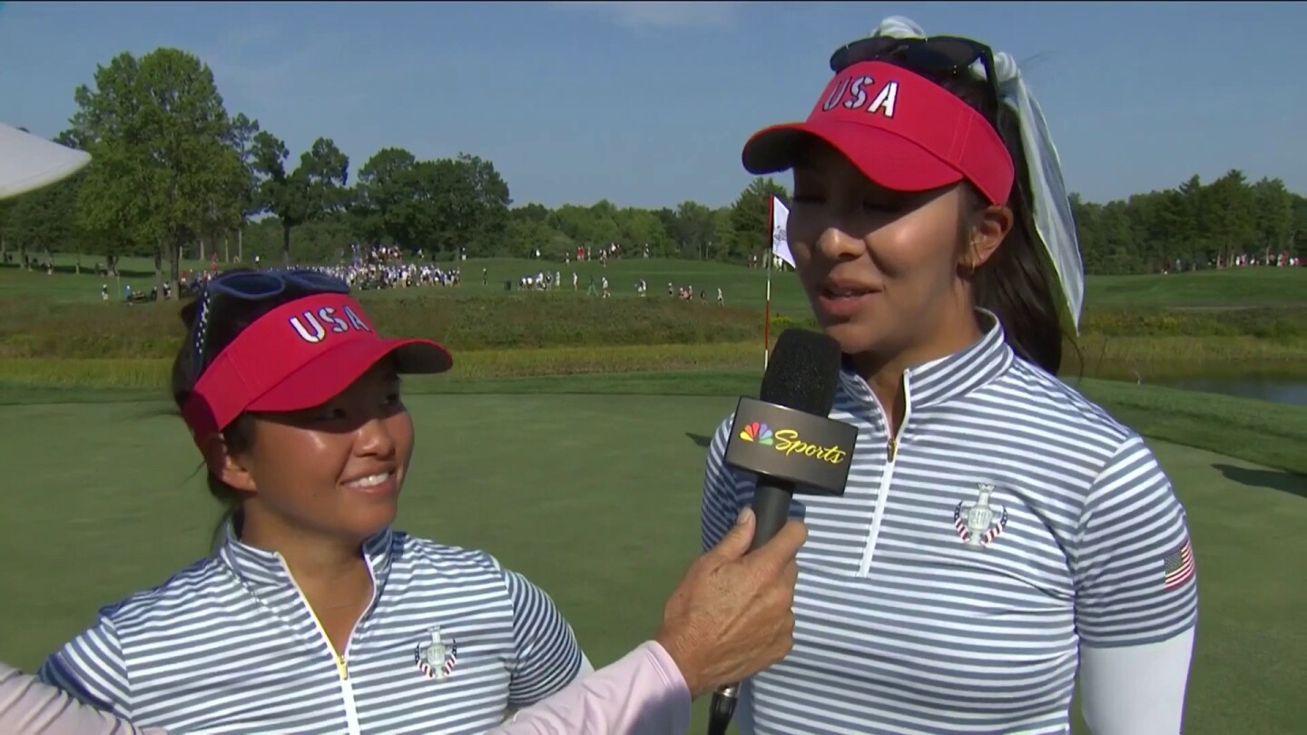 Megan Khang, Alison Lee ride friendship to victory at Solheim Cup, Day 2