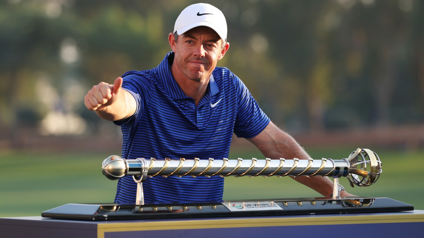 Rory McIlroy ends tumultuous year with Dubai win and sixth season title