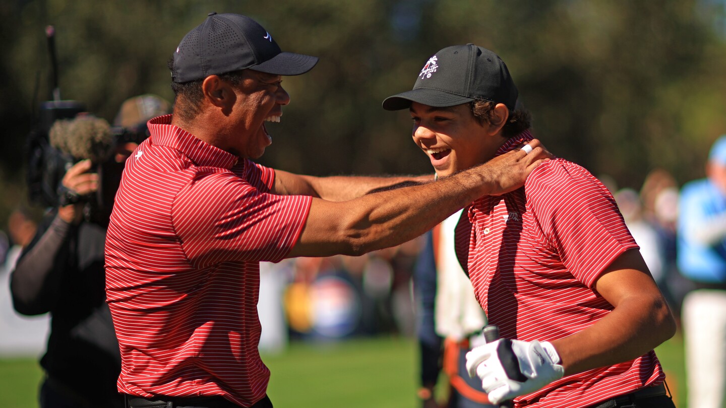 Charlie Woods makes ace during final round of PNC Championship