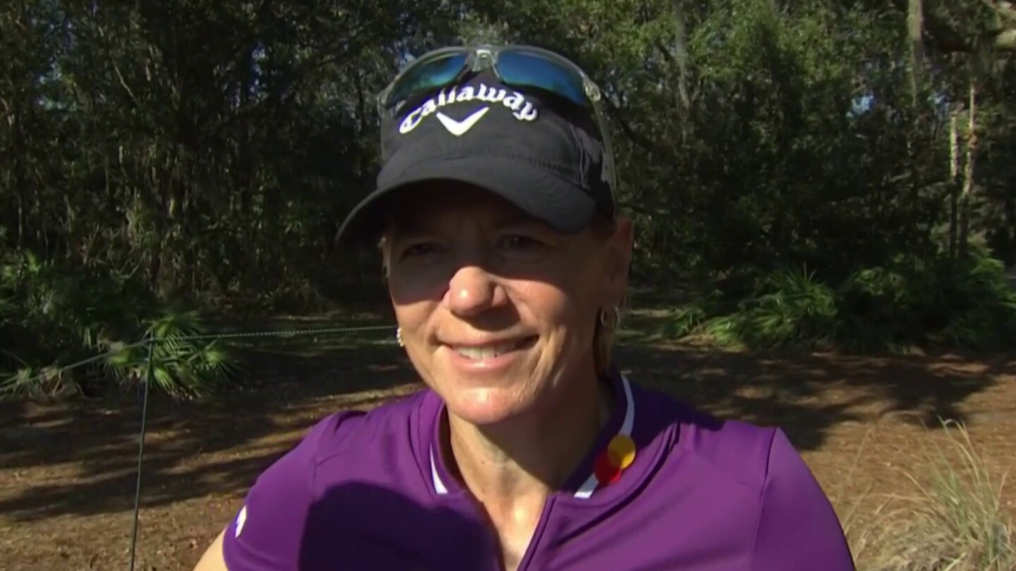 Annika Sorenstam trying to keep up with son Will McGee at PNC Championship