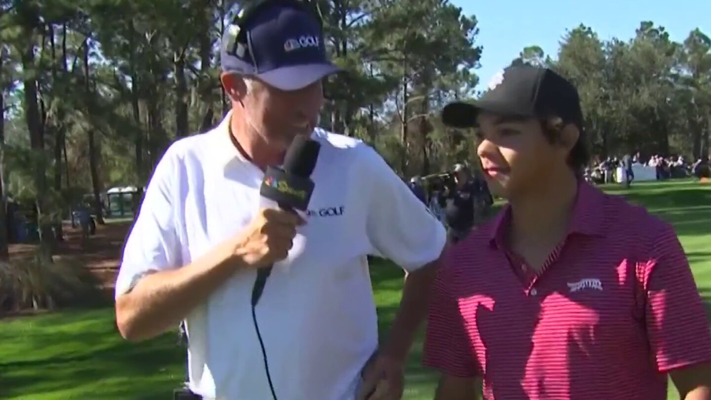 Charlie Woods discusses his first-ever hole-in-one at PNC Championship