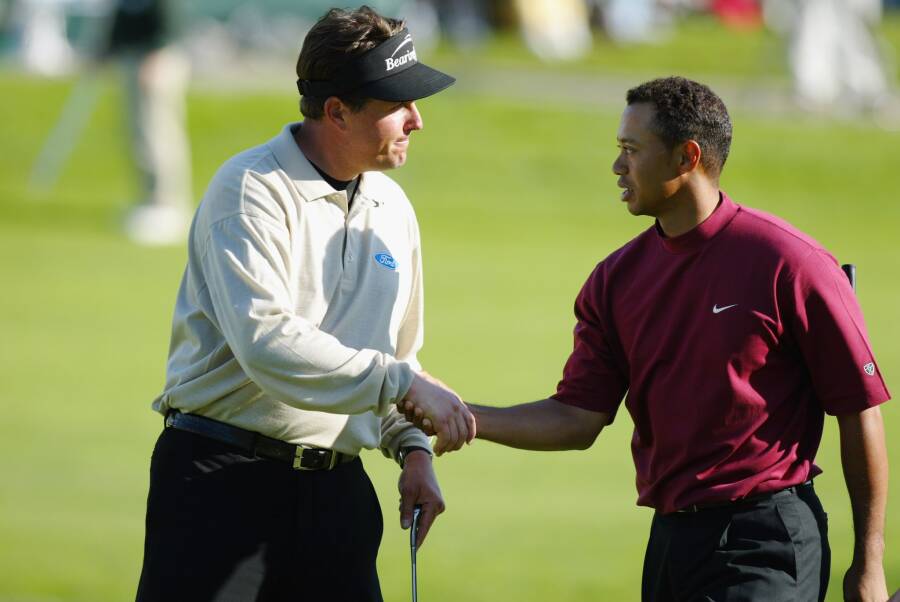 Phil Mickelson and Tiger Woods